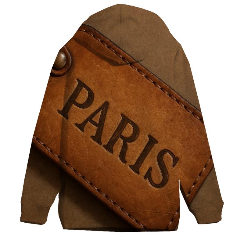 Weathered Leather Travel Tag premium hoodies