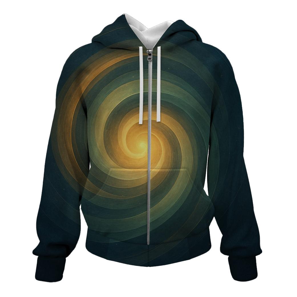 Luminous Spiral printed hoodies