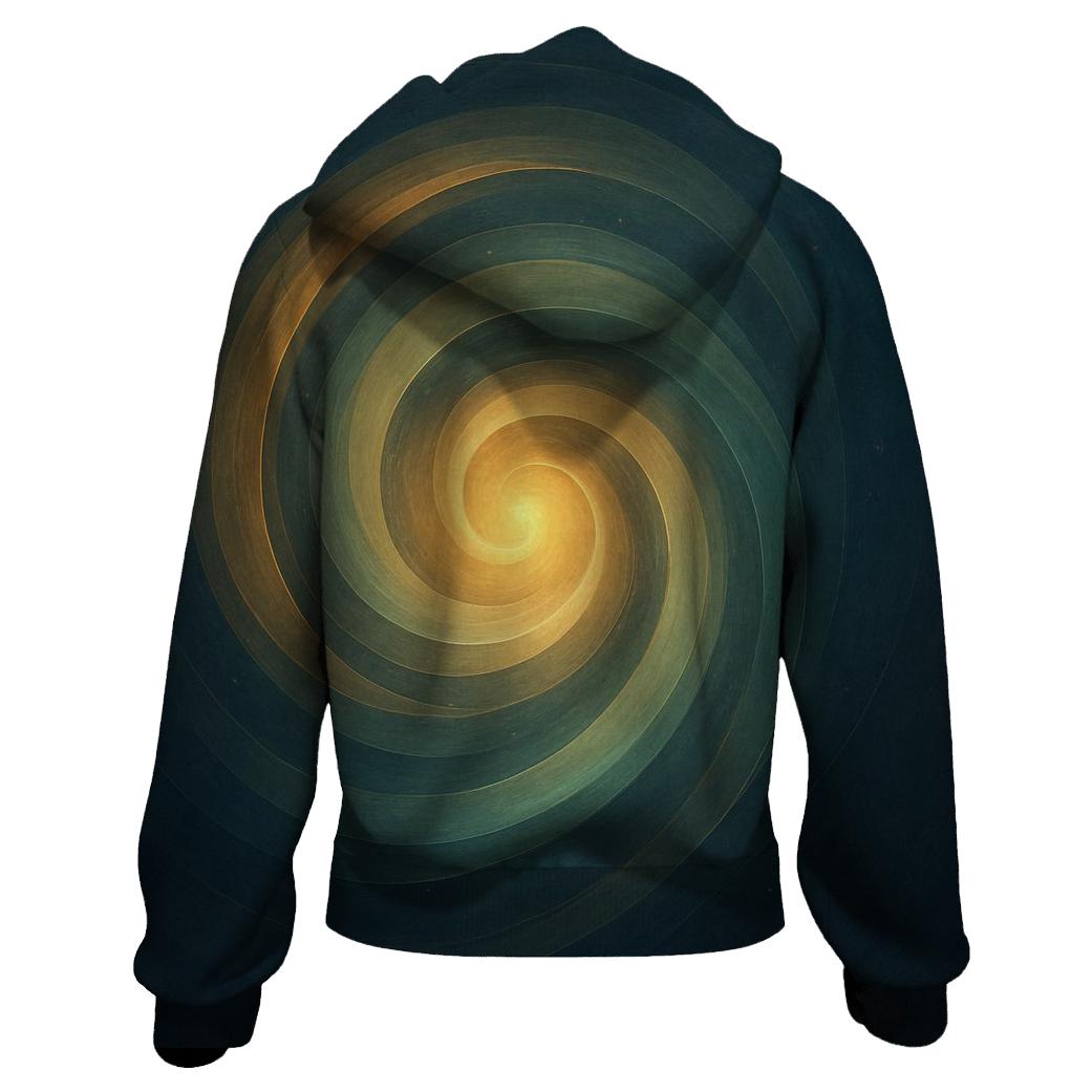 Luminous Spiral printed hoodies