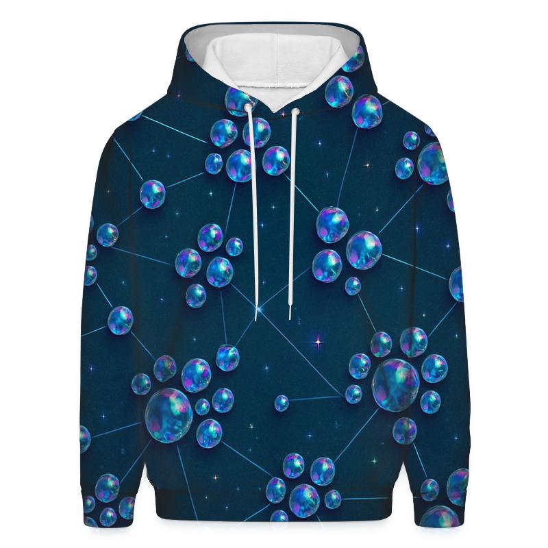 Iridescent Gem Constellation zip-up hoodies