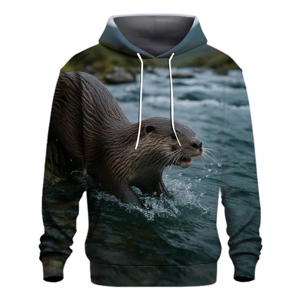 River Bend Otter Play pullover hoodies