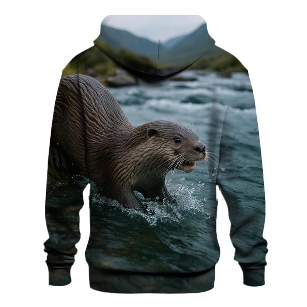 River Bend Otter Play pullover hoodies