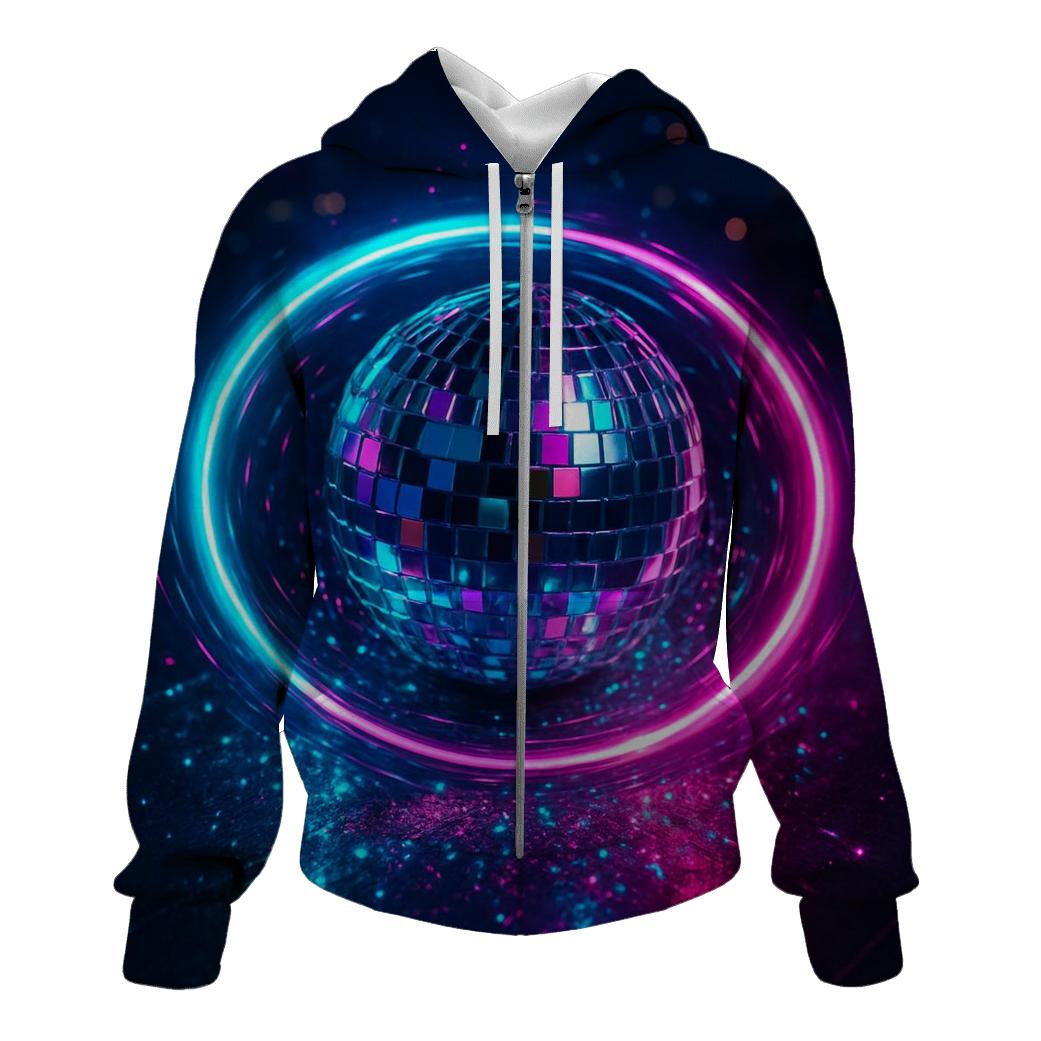 Neon Disco Halo hoodie designs