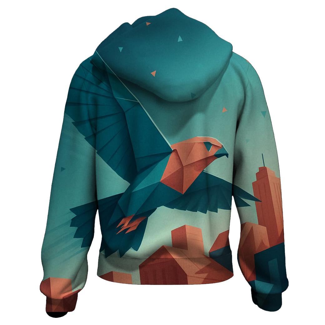 Chromatic Origami Falcon hoodies fashion