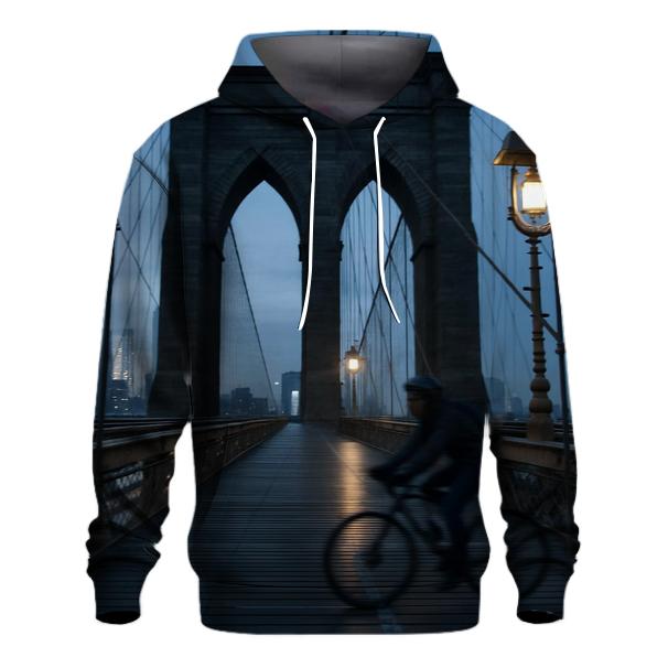 Brooklyn Bridge Cyclist Corridor zip-up hoodies