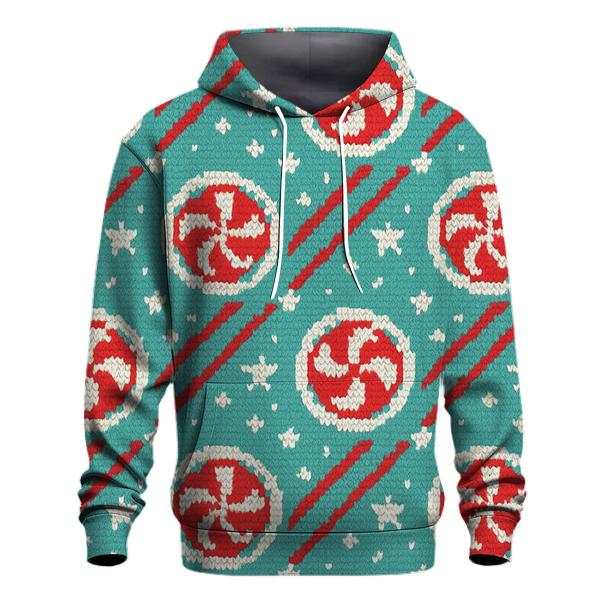 Peppermint Stripe Burst Design premium hoodies