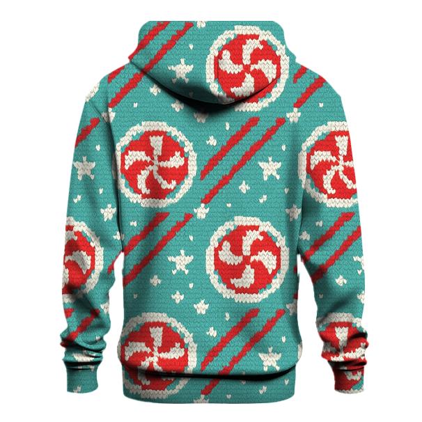 Peppermint Stripe Burst Design premium hoodies