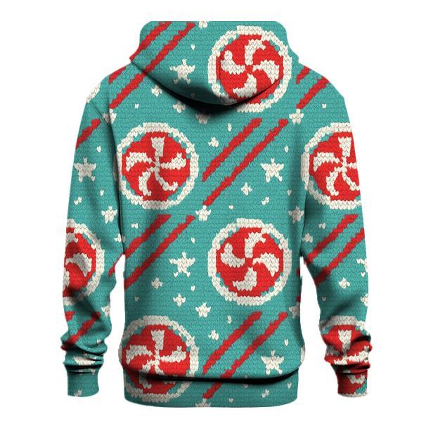 Peppermint Stripe Burst Design premium hoodies