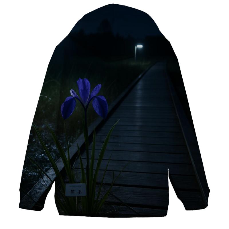 Wetland Iris Night Survey custom hoodies