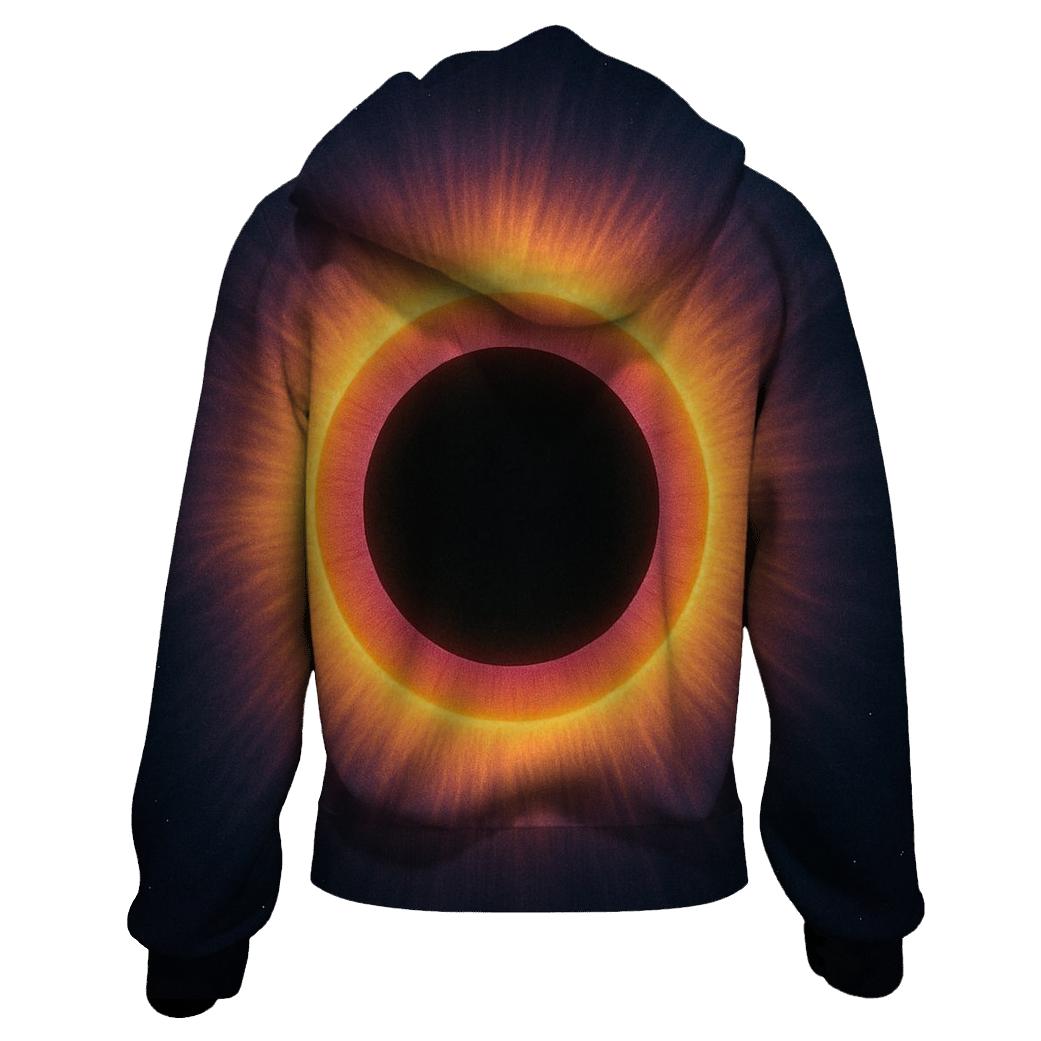 Eclipse Corona Rings zip-up hoodies