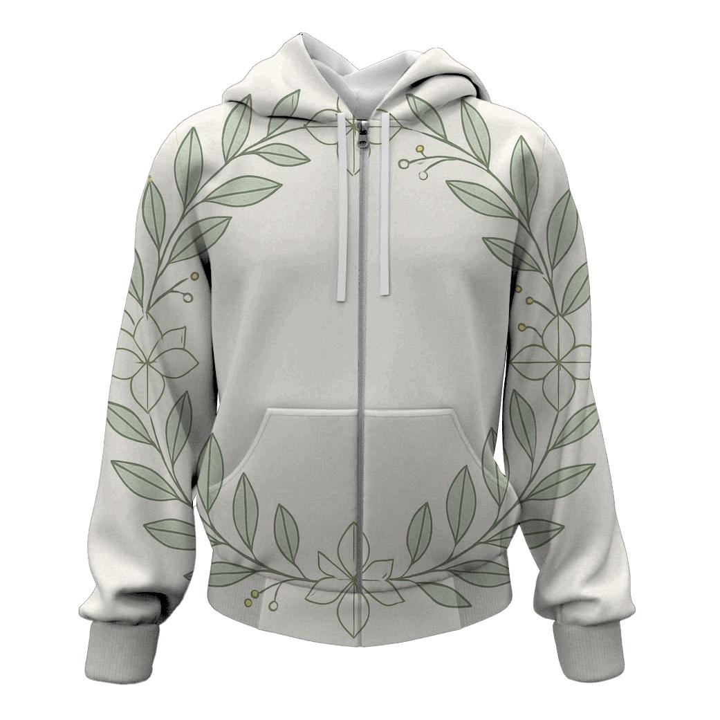 Botanical Geometry Crest graphic hoodies