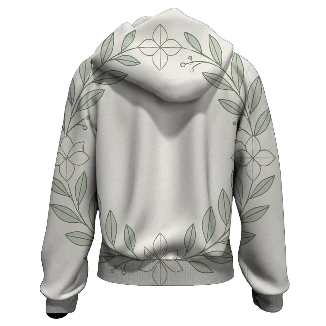 Botanical Geometry Crest graphic hoodies