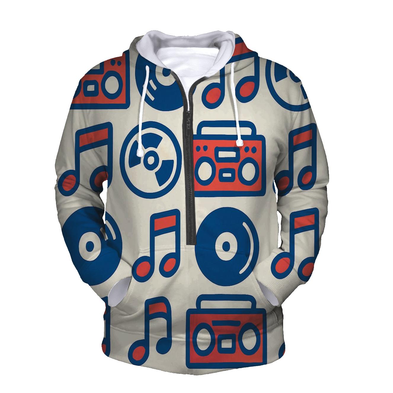 Boom Box Pop Pattern custom hoodies