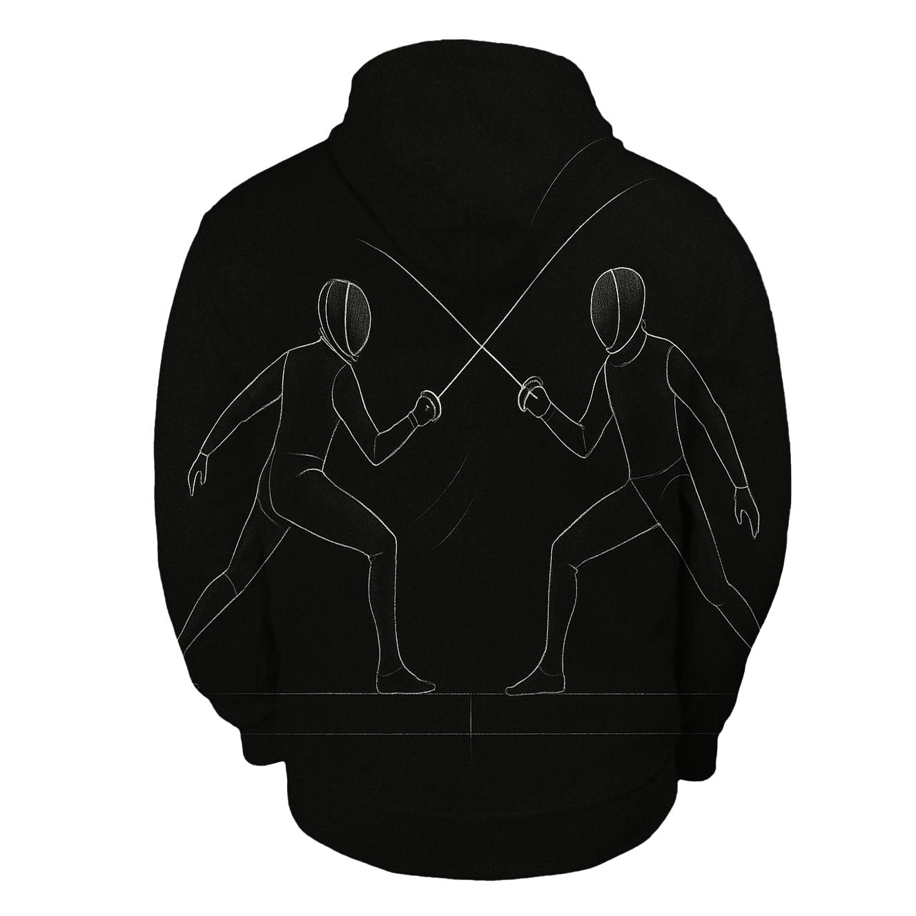 Fencing Duel Minimalist pullover hoodies