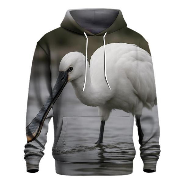 Estuary Spoonbill Forage graphic hoodies