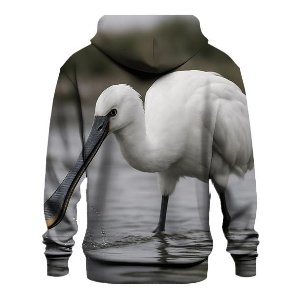 Estuary Spoonbill Forage graphic hoodies