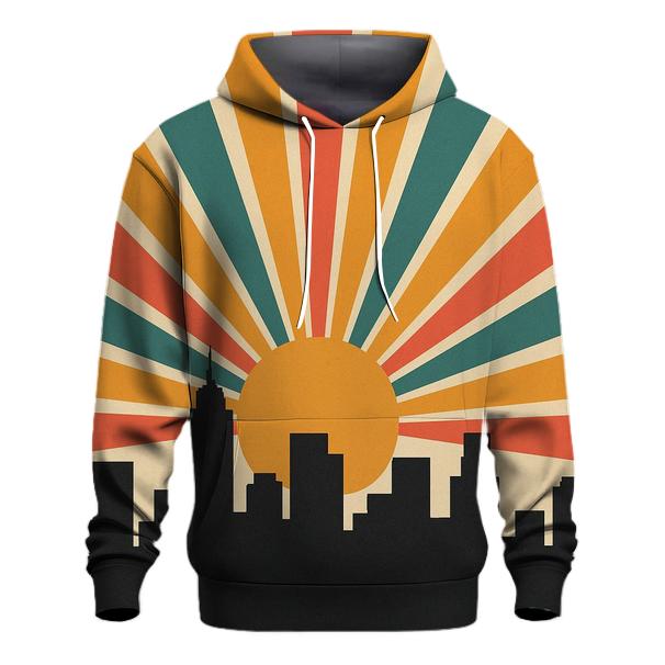 City Skyline Sunburst zip-up hoodies