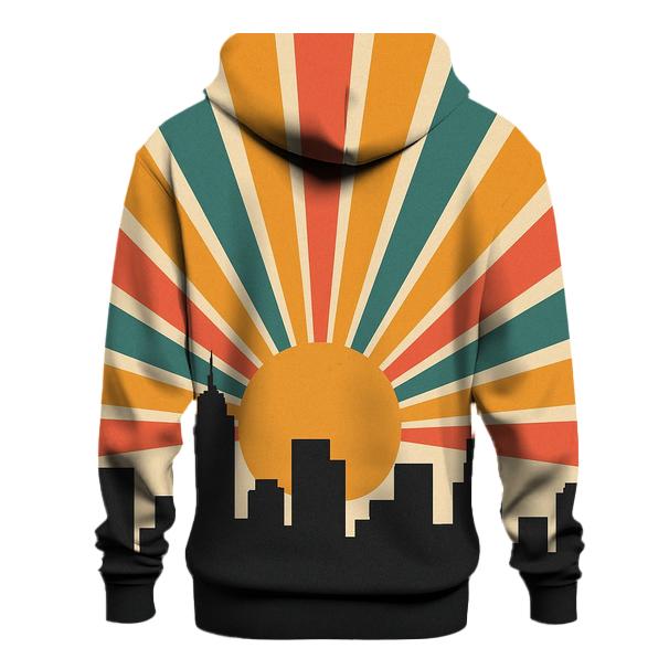 City Skyline Sunburst zip-up hoodies