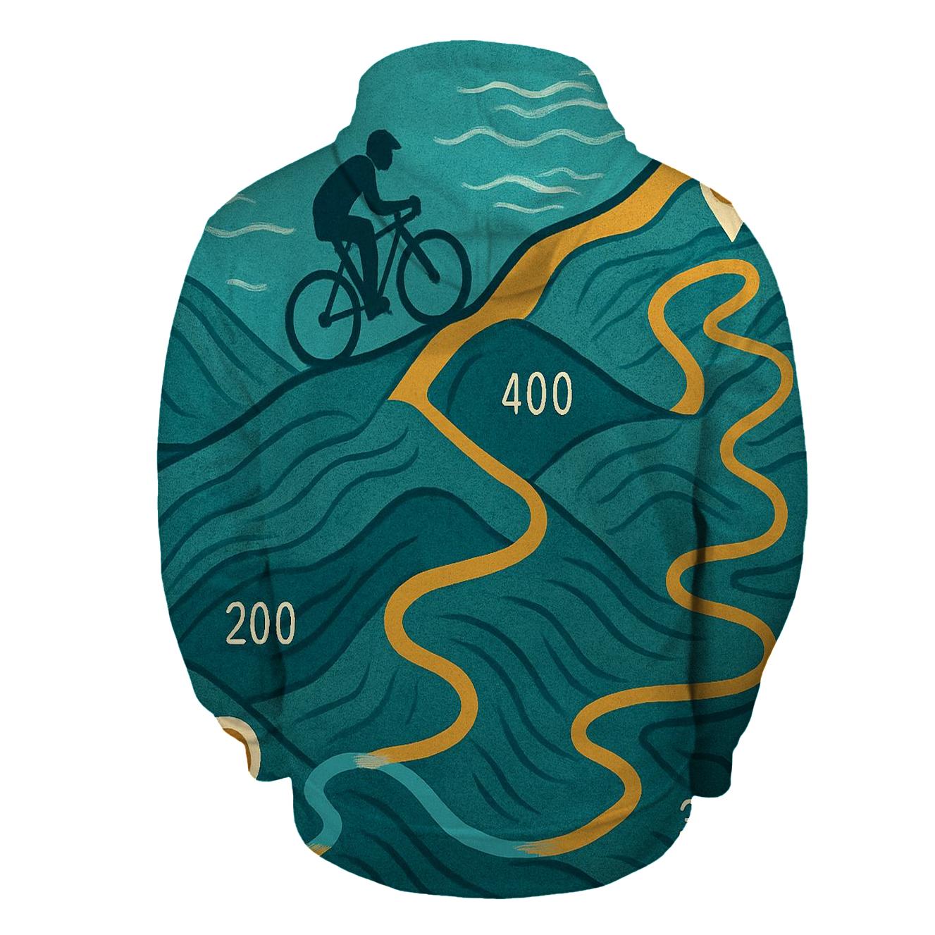 Cycling Route Topographic hoodie trends