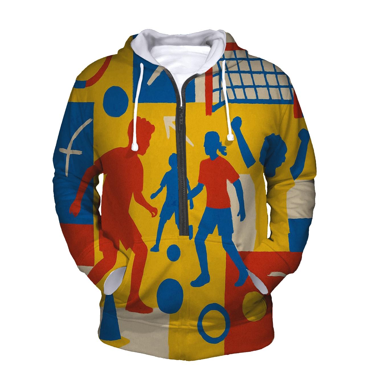 Youth Soccer Clinic Collage printed hoodies