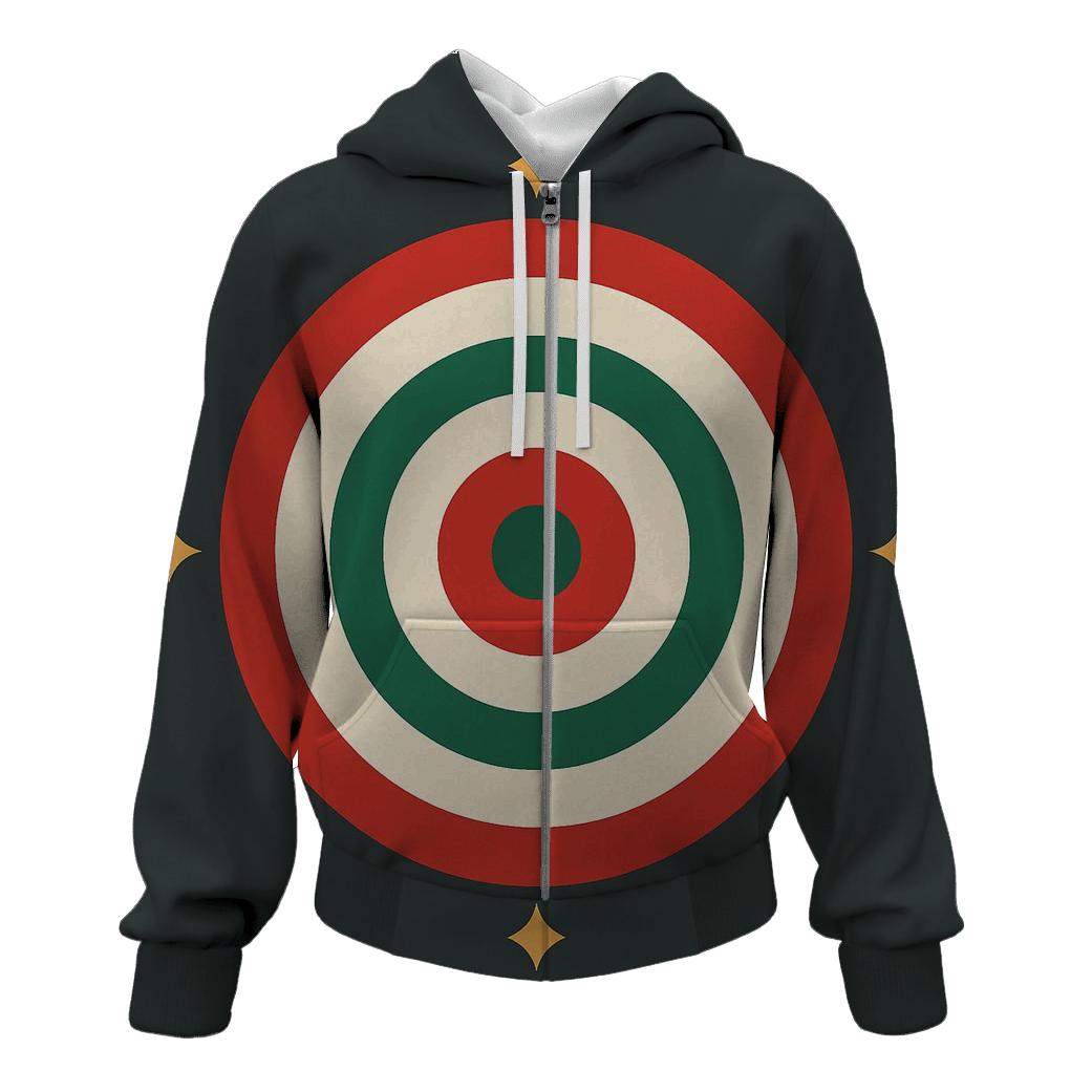 Ornament Ring Mandala zip-up hoodies