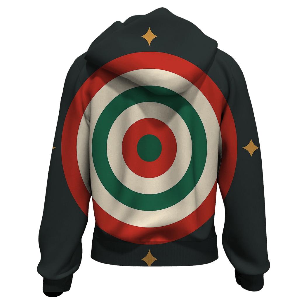 Ornament Ring Mandala zip-up hoodies