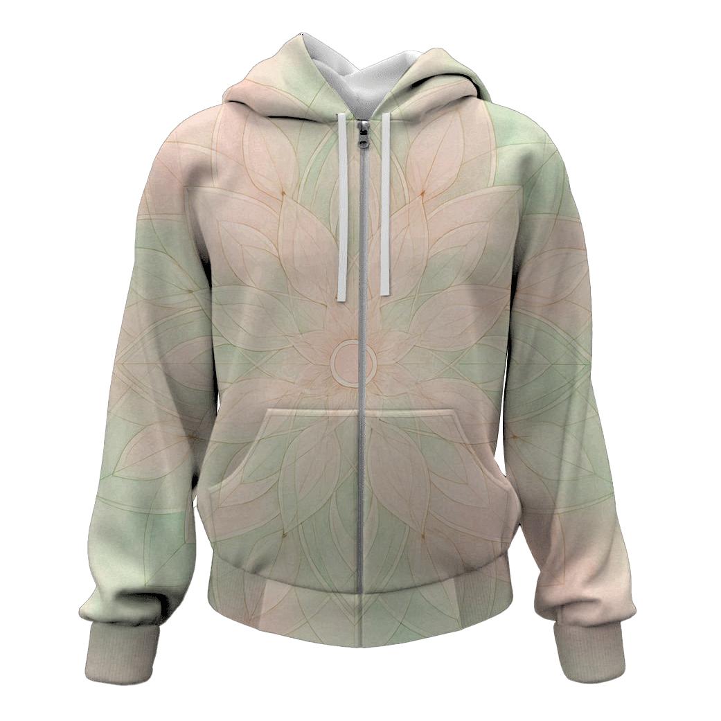 Quiet Bloom Mandala custom hoodies