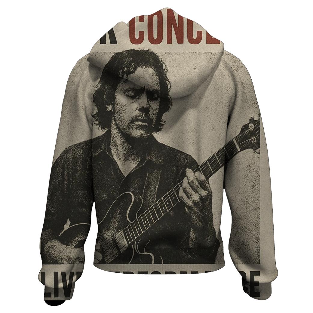 Aged Newspaper Concert Advert graphic hoodies