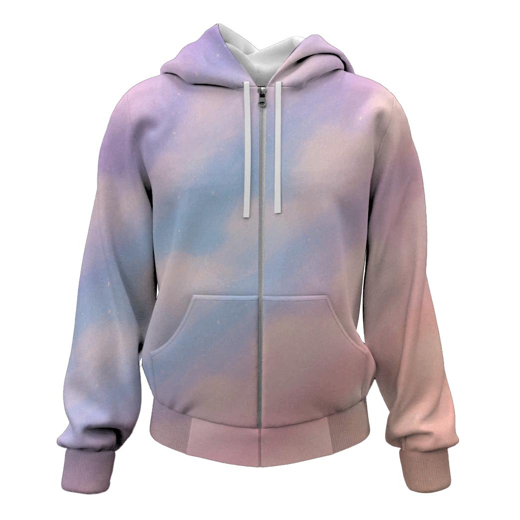 Candy Cloud Drift zip-up hoodies
