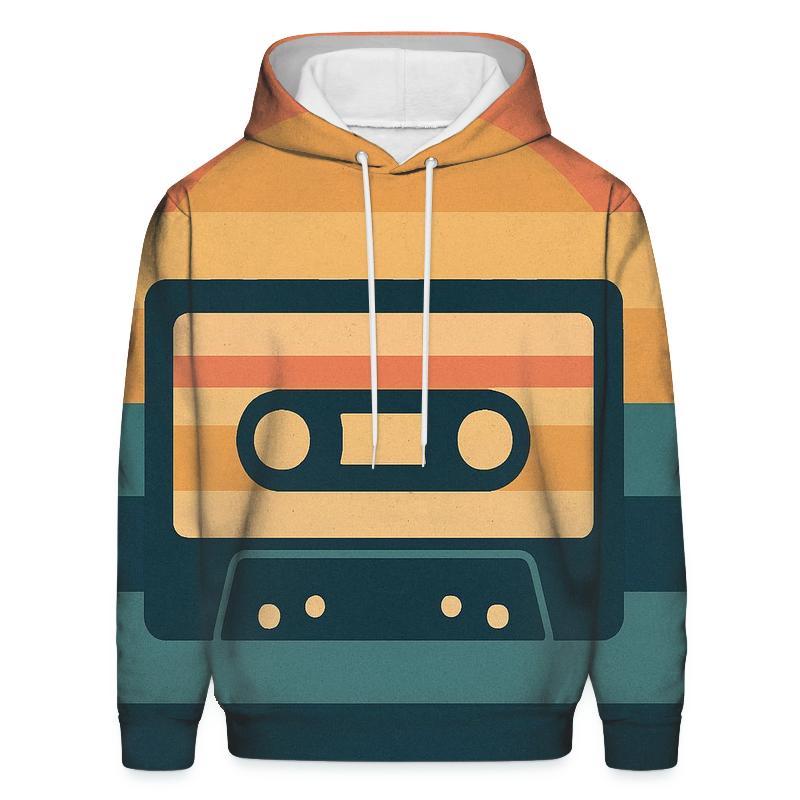 Cassette Sunset Stripes hoodie styles