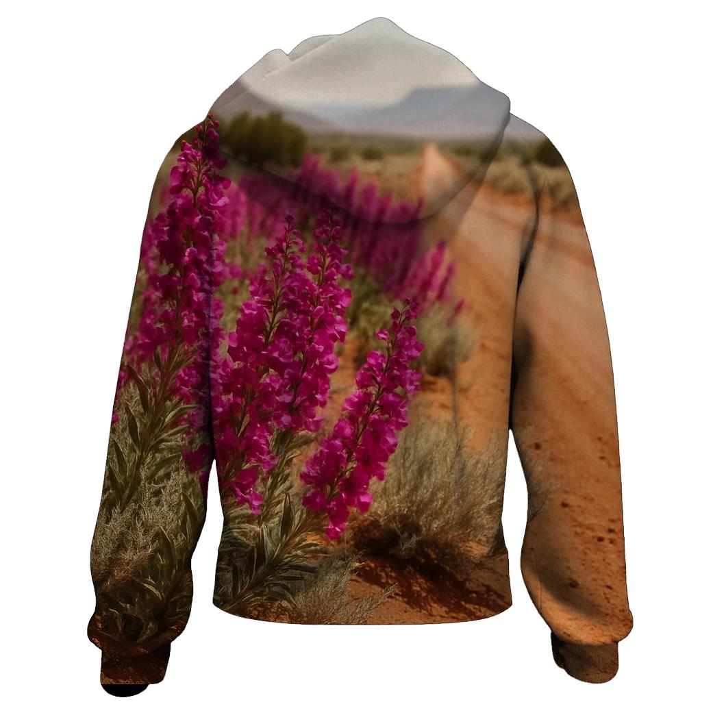 High Desert Penstemon Roadside printed hoodies