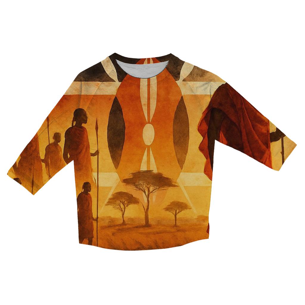 Kenya fashion 3/4 sleeve shirts