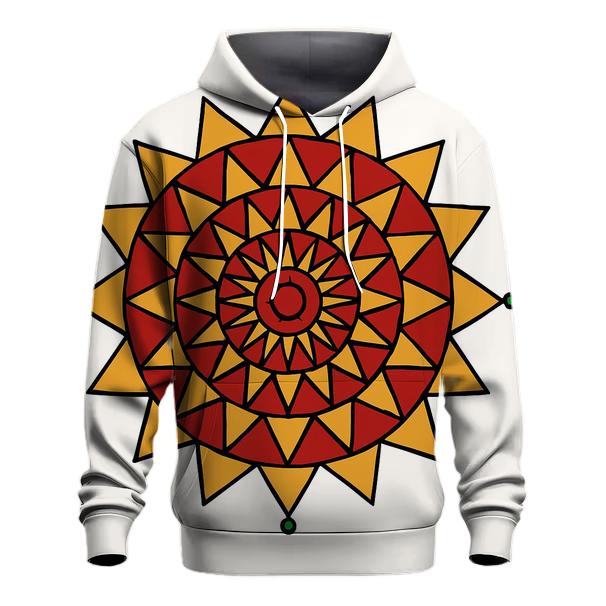 Starburst Ornament Mandala heavyweight hoodies
