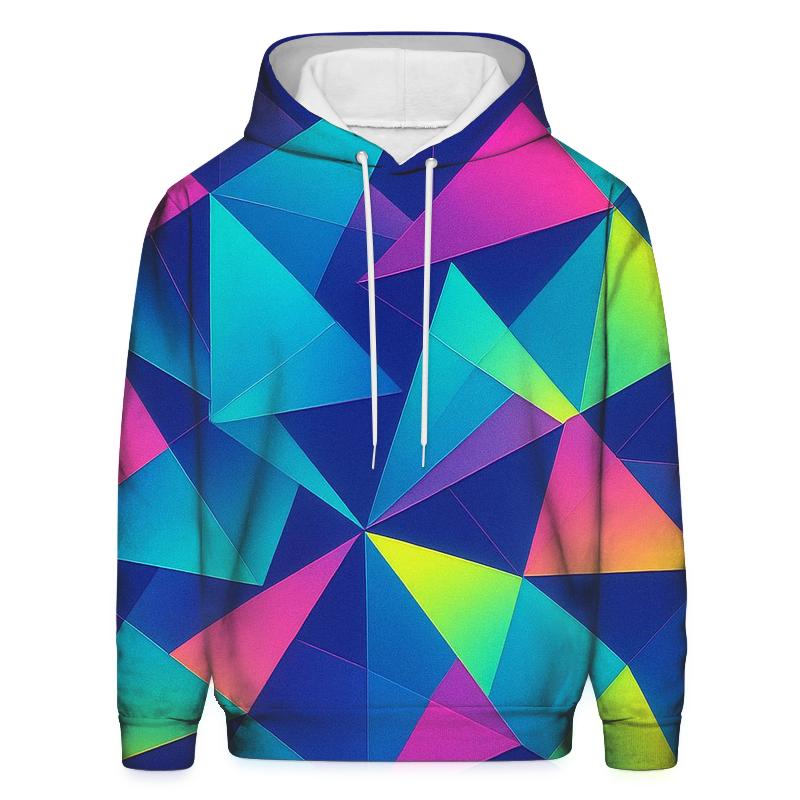 Retro Prism Triangles graphic hoodies