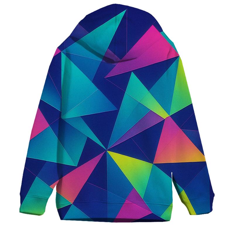 Retro Prism Triangles graphic hoodies