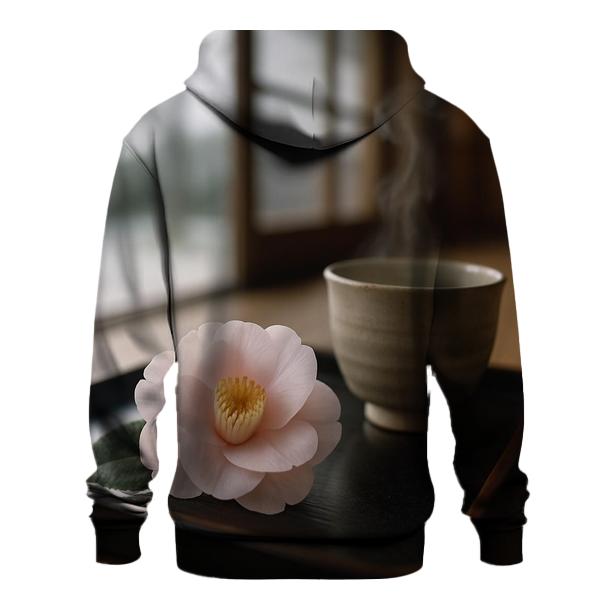 Tea House Camellia Winter Bloom pullover hoodies
