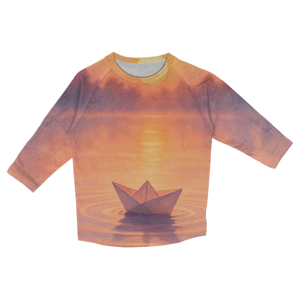 Paper Boat Afterglow personalized 3/4 sleeve tees