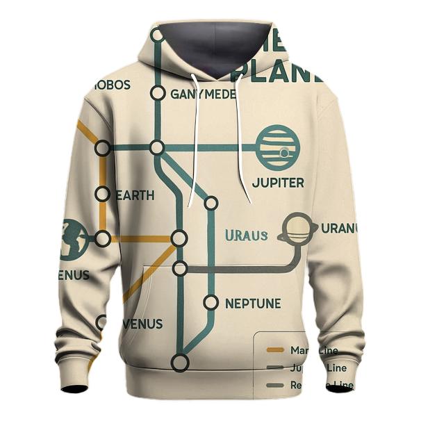 Retro Futurist Transit Map custom hoodies