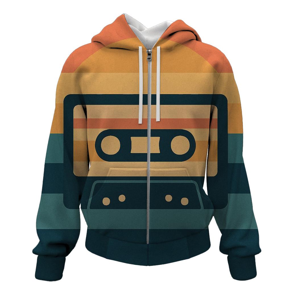 Cassette Sunset Stripes hoodies fashion