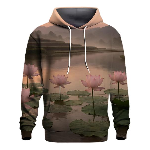 Rice Terrace Lotus Reflection hoodies fashion