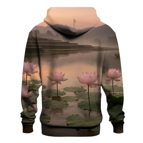 Rice Terrace Lotus Reflection hoodies fashion