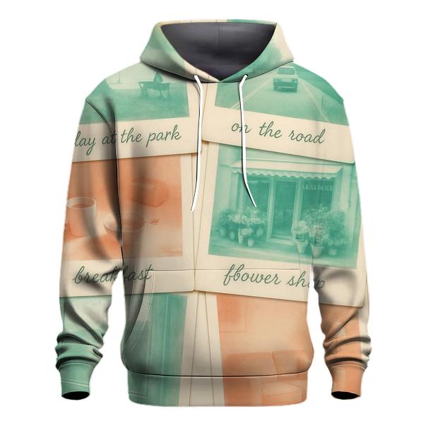 Polaroid Film Frame Collage embroidered hoodies