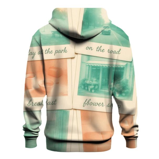 Polaroid Film Frame Collage embroidered hoodies