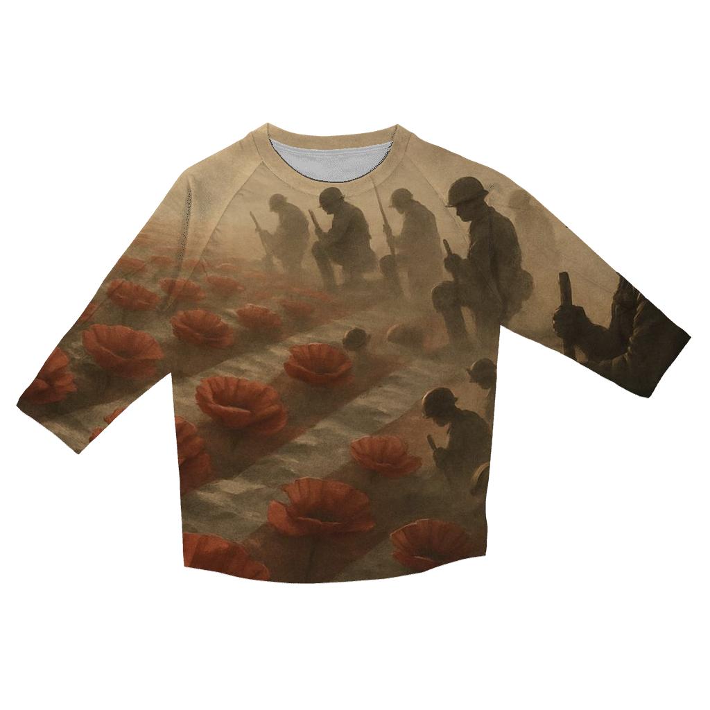 Field Of Valor fashion 3/4 sleeve shirts