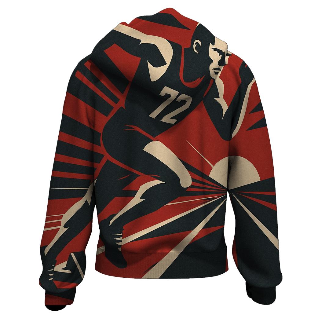 Track Sprint Start Geometry embroidered hoodies