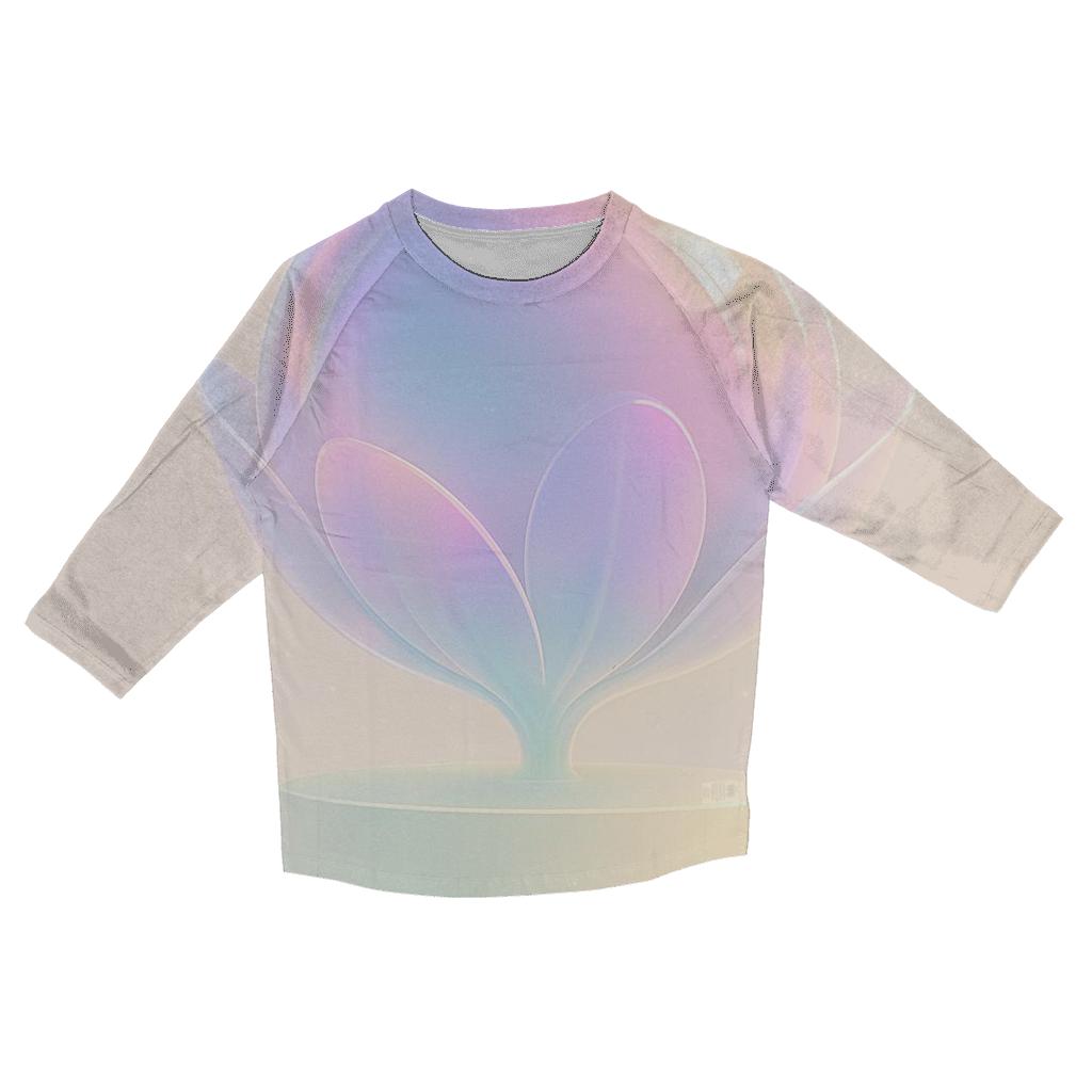 Iridescent Orb Bloom designer 3/4 sleeve blouses