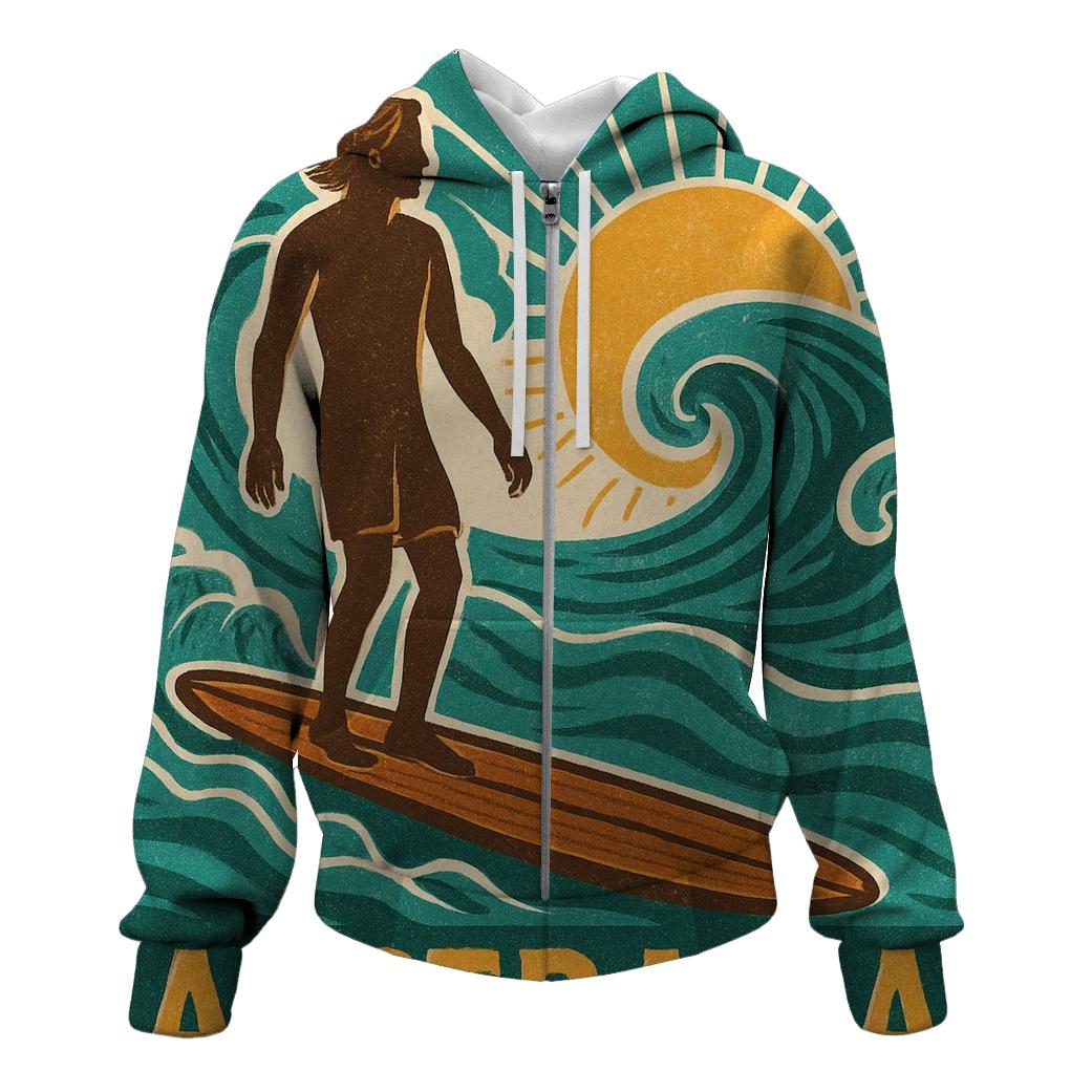 Surf Line Vintage Poster graphic hoodies