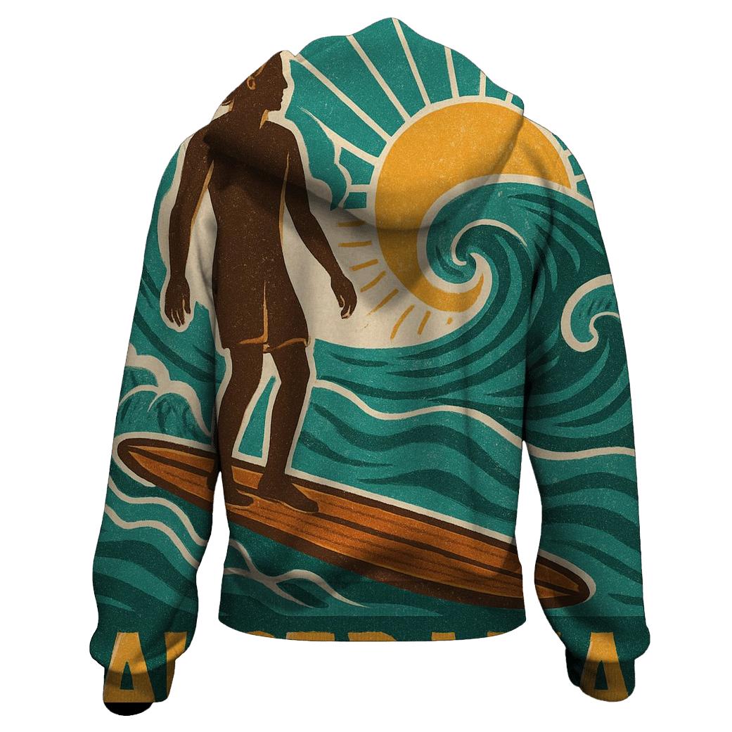 Surf Line Vintage Poster graphic hoodies