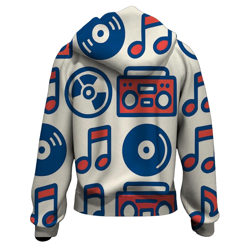 Boom Box Pop Pattern hoodie trends