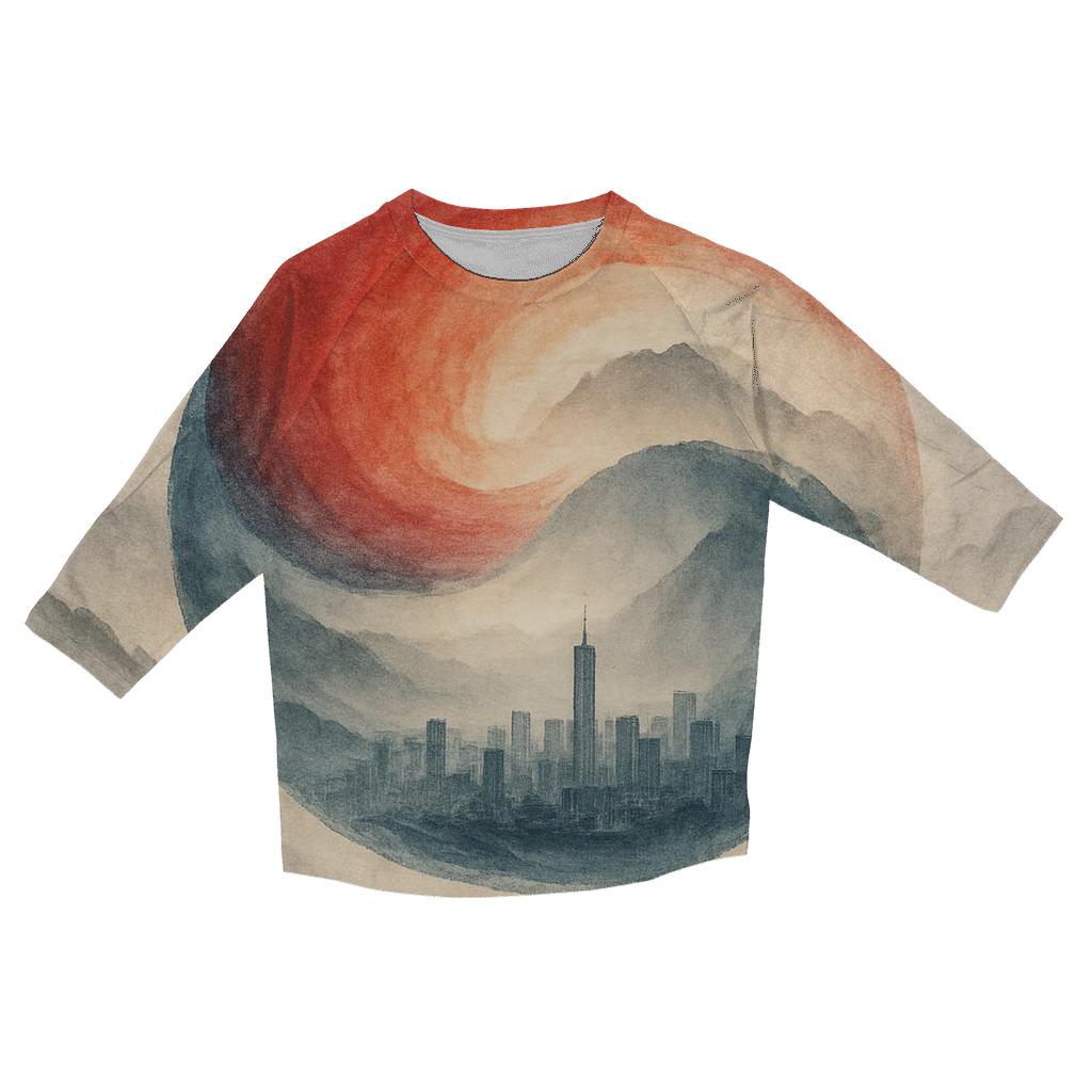 South Korea fashion 3/4 sleeve shirts